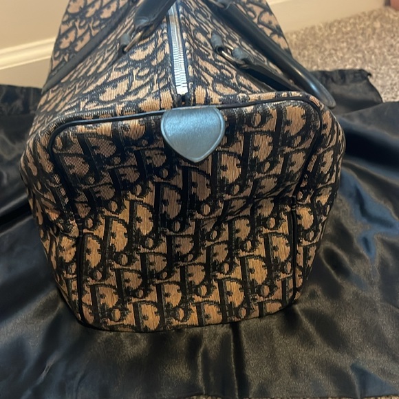 💎Authentic vintage Dior trotter canvas leather Boston bag w/original tags - Picture 10 of 16